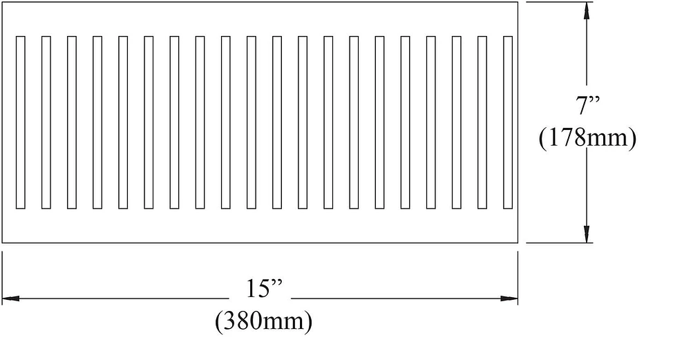Slit Drum SDLED-15FH-BK Flush Mount