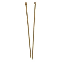 Aiguilles à tricoter 10" Love Knitting à pointe simple en bambou - 2 pièces Tailles 3,0 à 6,0 mm