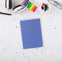 Journal Hilroy® À Bordure Dorée Bleue,7X10 Journal