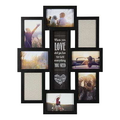 Cadre photo collage Ana Eight Opening Expression de hometrends noir 56,99cm H x 45,69 L
