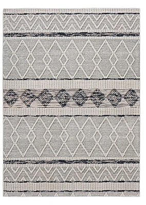 Tapis Mirage Novi crème et gris de 5 pi x 7 pi