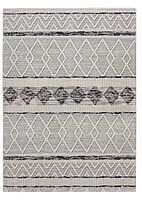 Tapis Mirage Novi crème et gris de 5 pi x 7 pi