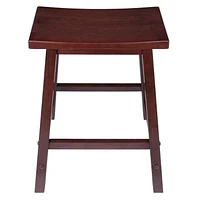 Winsome Satori Saddle Seat Counter Stool, Walnut