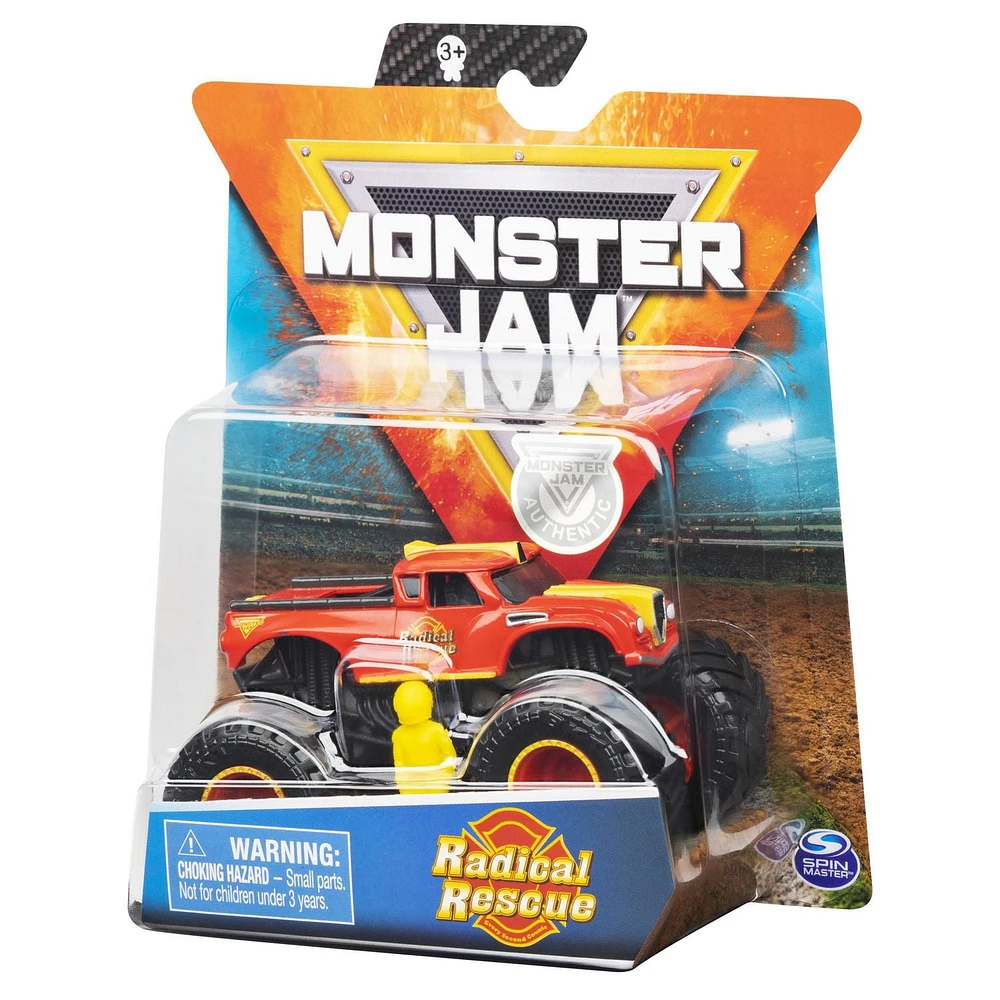 Monster Jam, Official Radical Rescue Monster Truck, Die-Cast Vehicle, Arena Favorites Series, 1:64 Scale