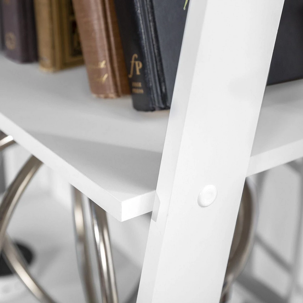 Manor Park 4 Shelf Simple Modern Wood Ladder Bookcase