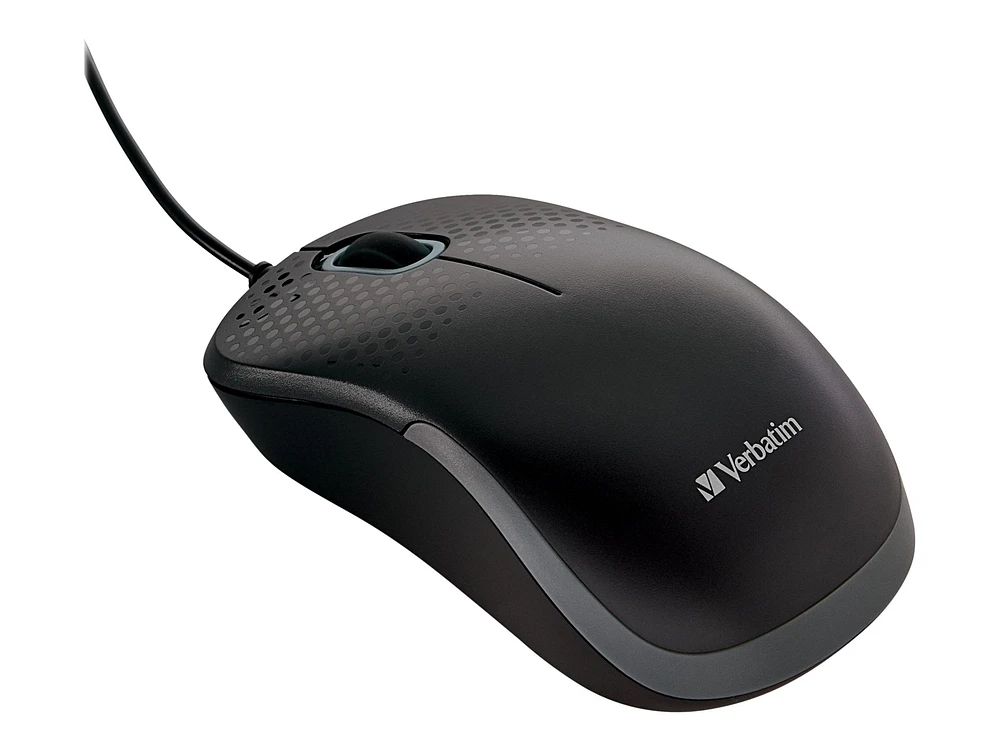Verbatim Silent Corded Optical Mouse - Black 99790
