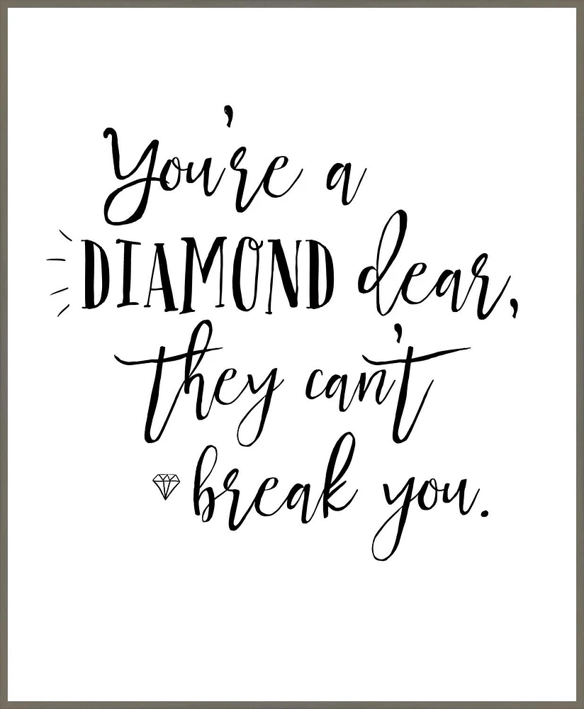 hometrends You're A Diamond Dear They Can't Break You Expression Mirror