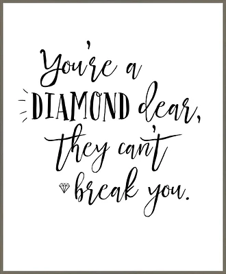 hometrends You're A Diamond Dear They Can't Break You Expression Mirror