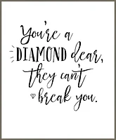 hometrends You're A Diamond Dear They Can't Break You Expression Mirror