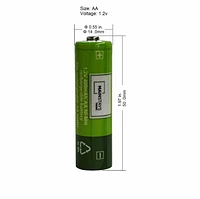 Mainstays Solar Rechargeable 400mAh AA Nickel Metal Hydride Batteries, 4 Count
