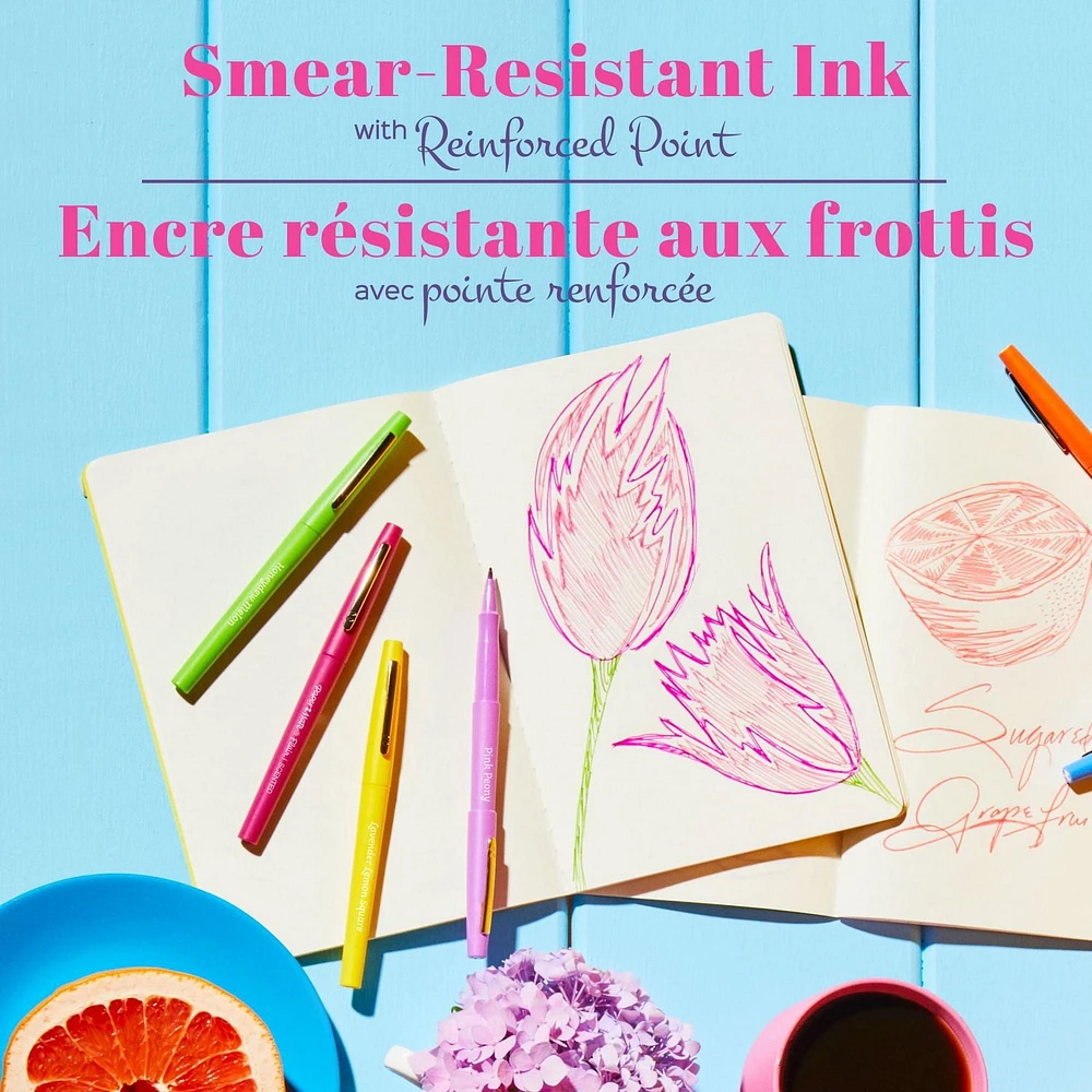 Stylos feutres parfumés Paper Mate Flair, parfums et couleurs assortis, pointe moyenne (0,7 mm) 6 unités