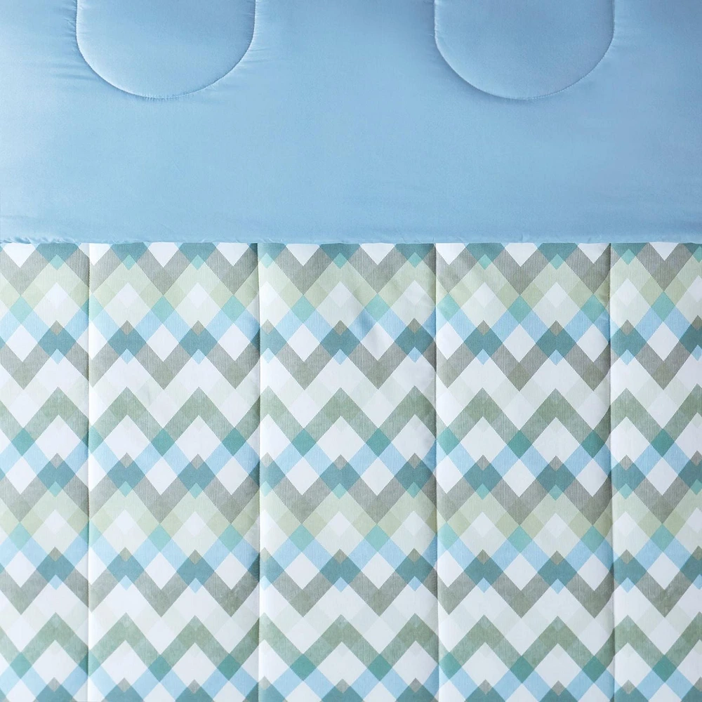 Mainstays Printed Reversible Microfiber Comforter, 1 piece, Available in Twin & Double/Queen