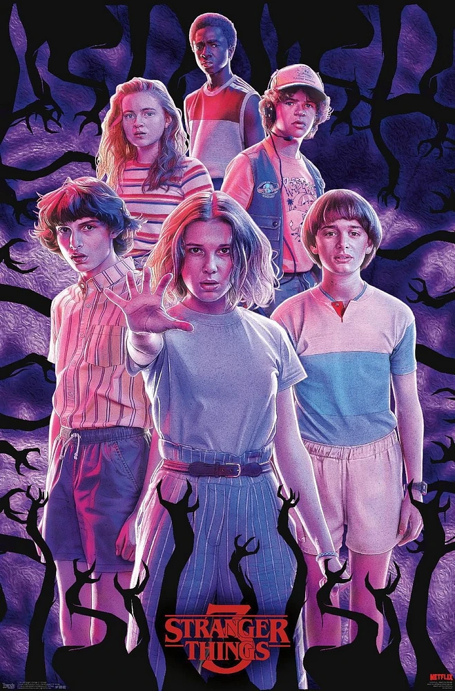 Netflix Stranger Things: Season 3 - Group Wall Poster, 14.725" x 22.375"