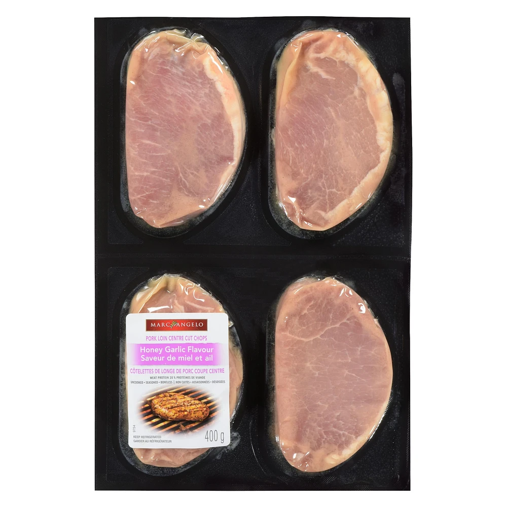 Côtelettes de longe de porc au miel et à l'ail Marcangelo