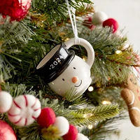 Ornement tasse bonhomme de neige Holiday Time