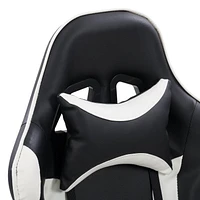 CorLiving Ravagers Vinyl PVC Fabric Ergonomic Adjustable Height Gaming Chair for Adults - High Back Computer Chair, Gamer and Video Game Chair