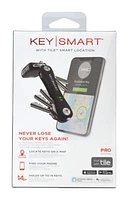 KeySmart Pro Compact Key Holder with Tile Smart Location - Black