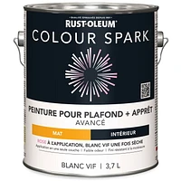 Rust-Oleum Colour Spark™ Paint + Primer, Ceiling Flat, White 3.78 L, 3.78 L