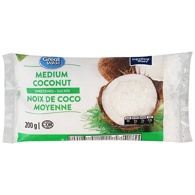 Noix de coco moyenne sucrée Great Value 200 g