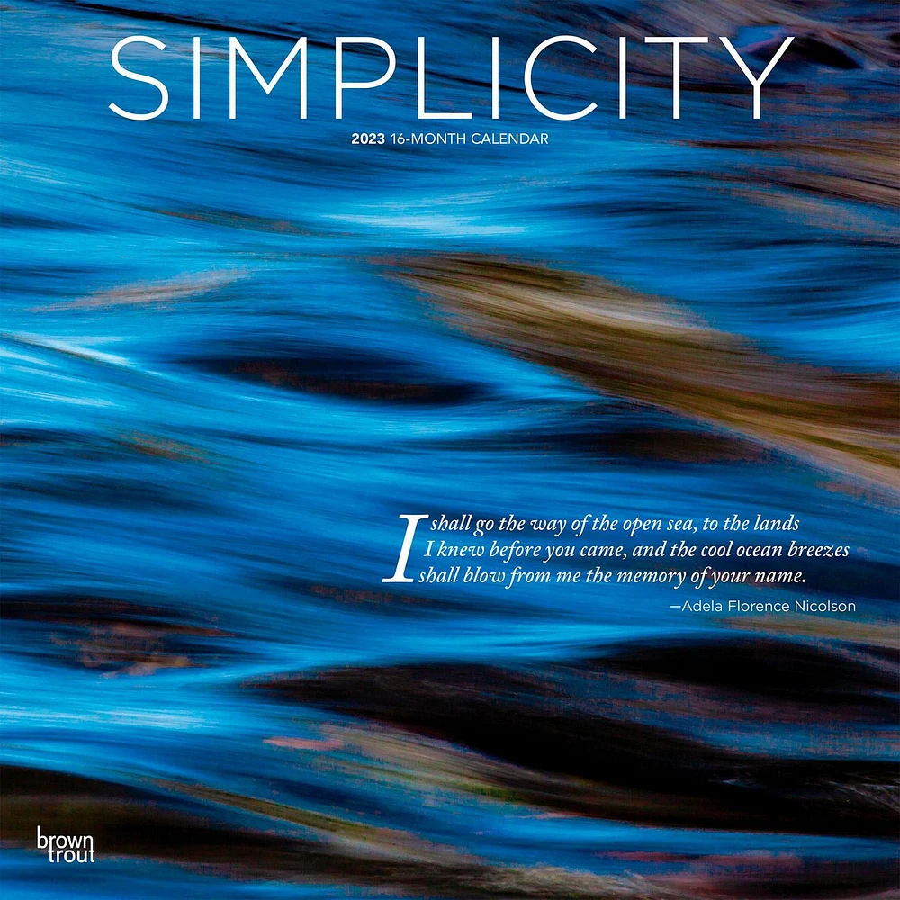 Simplicity | 2023 12x24 Inch Square Wall Calendar