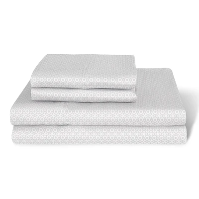 Serta Coolmax Performance Sheets, 300 TC Printed 4 piece Set, in Queen and King