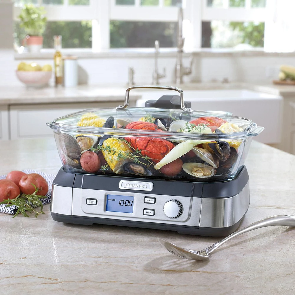 Cuisinart cuiseur-vapeur numérique en verre - STM-1000C