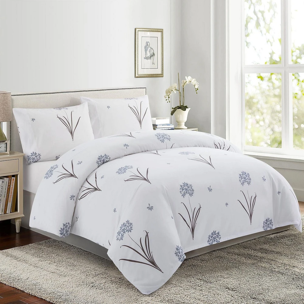 Marina Decoration Ultra Soft Silky Zipper Rich Printed Rayon from Bamboo All Season Duvet Cover Set with Pillowcases