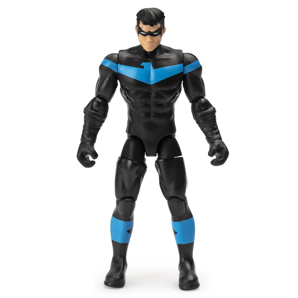 BATMAN, 4-Inch NIGHTWING Action Figure with 3 Mystery Accessories, Mission 1
