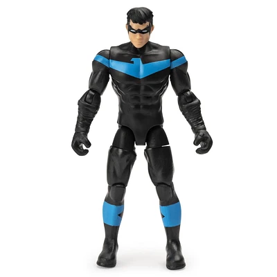 BATMAN, 4-Inch NIGHTWING Action Figure with 3 Mystery Accessories, Mission 1