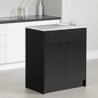 Îlot de cuisine compact avec rangement de la collection Olio South Shore