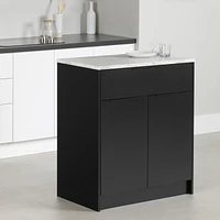 Îlot de cuisine compact avec rangement de la collection Olio South Shore