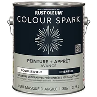 Rust-Oleum Colour Spark™ Paint + Primer, Interior Eggshell, Clay Mask Green 3.78 L