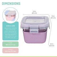 Glass Food Storage Containers with Silicone Sleeve 3 Pack