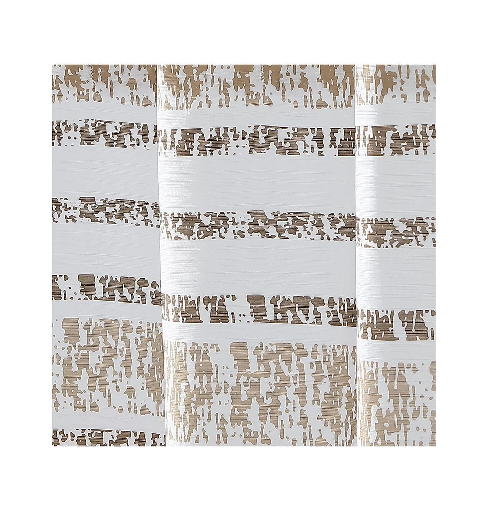 1pc Stripe Fabric Shower Curtain