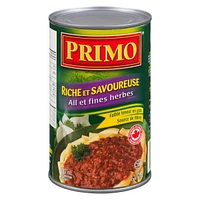 Primo Sauce Riche et Savoureuse pour pâtes, Ail et Fines Herbes sauce pour pâtes Ail et Fines Herbes