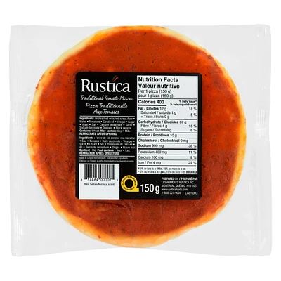 Rustica Pizza traditionnelle italienne aux tomates style boulangerie 150g Pizza aux tomates Italienne