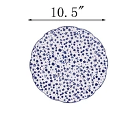 Assiette à dîner tampographiée Mainstays 10,5" en forme de vague Tampographie avec grès