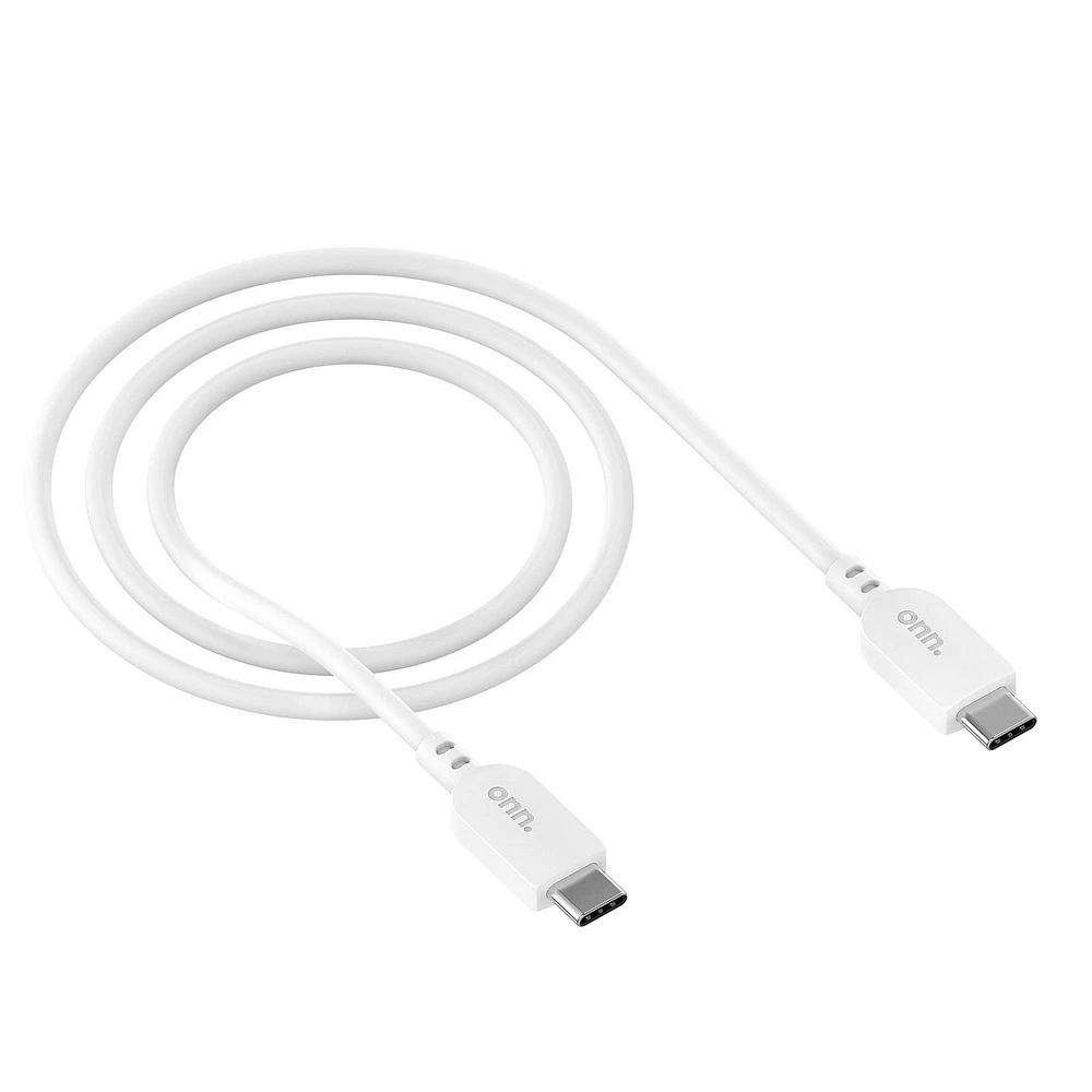 onn. 6 ft./1.8 m USB-C to USB-C Charge & Sync Cable, Transfer while Charging