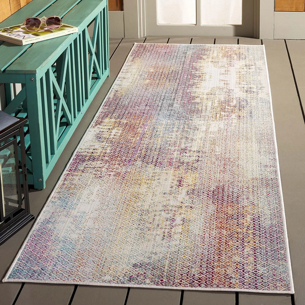 SAFAVIEH Rainbow Kameron Tapis Abstrait Intérieur/Extérieur