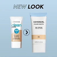 COVERGIRL Crème BB Clean Matte, sans huile, longue tenue, peau sensible, légère, 100% Sans Cruauté Crème BB sans huiles