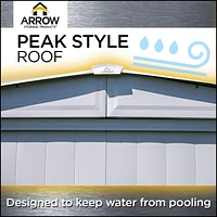 Abri de rangement en acier Arrow Classic 6 x pi Charcoal