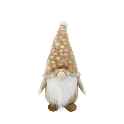 Temps de vacances table décorative tissu fourrure Gnome, brun