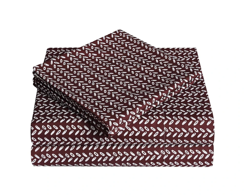Mainstays Soft, Easy Care, Microfiber Sheet Set – Printed, Available Sizes: Twin, Double, Queen