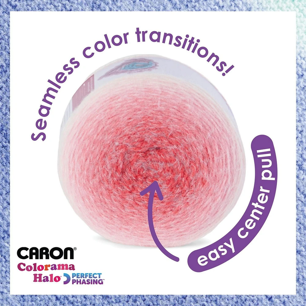 Caron® Fil Halo Colorama™, #5 Volumineux, 8 oz/227 g, 481 Yards Fil doux et luxueusement texturé