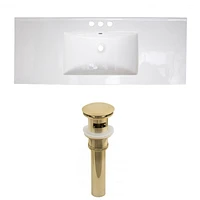 American Imaginations 48.75-in. W Ceramic Top Set White AI-23955