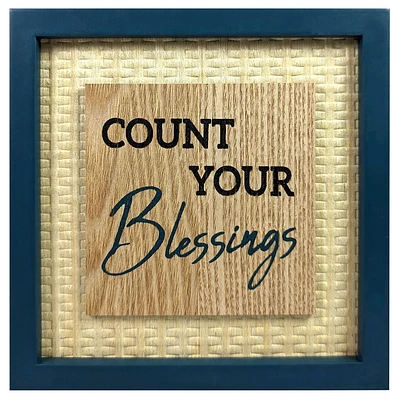 BLESSINGS  PLAQUE - NAVY