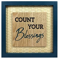 BLESSINGS  PLAQUE - NAVY
