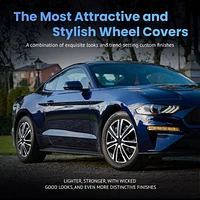 15" Axel Wheel Covers, Silver & Black, set of 4
