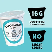 Two Good Low Sugar Yogurt, Plain, 9g of Protein, 625 g