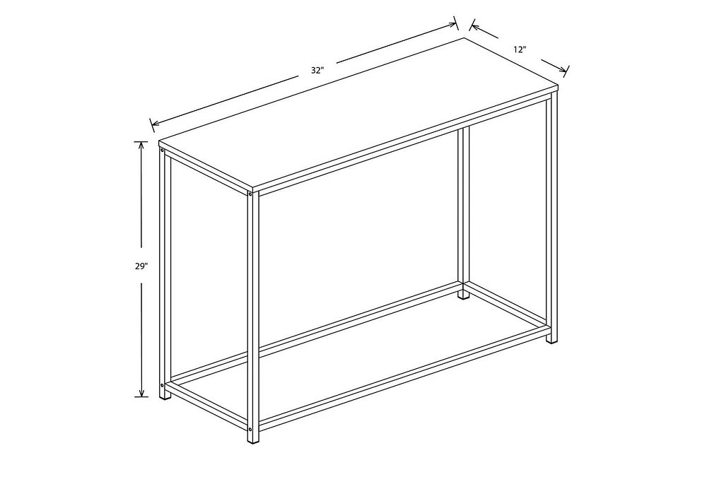 Safdie & Co. Console Table Dark Taupe